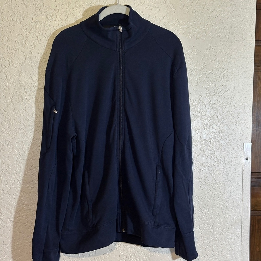 RLX Ralph Lauren Mens Navy Full Zip Up Track Jacket‎ Athletic Casual Size Large - Picture 2 of 11